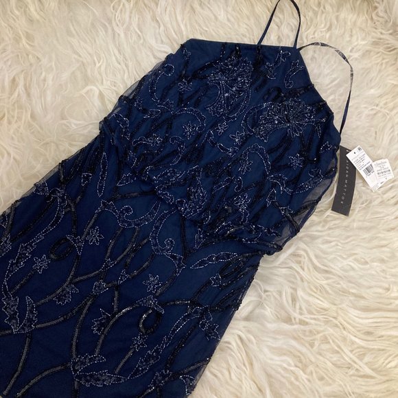 AIDAN MATTOX Halterneck Mini Dress - Picture 4 of 10